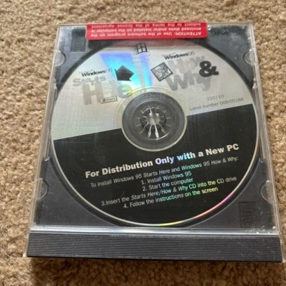 Microsoft Windows 95 Here/How & Why *Never Opened*